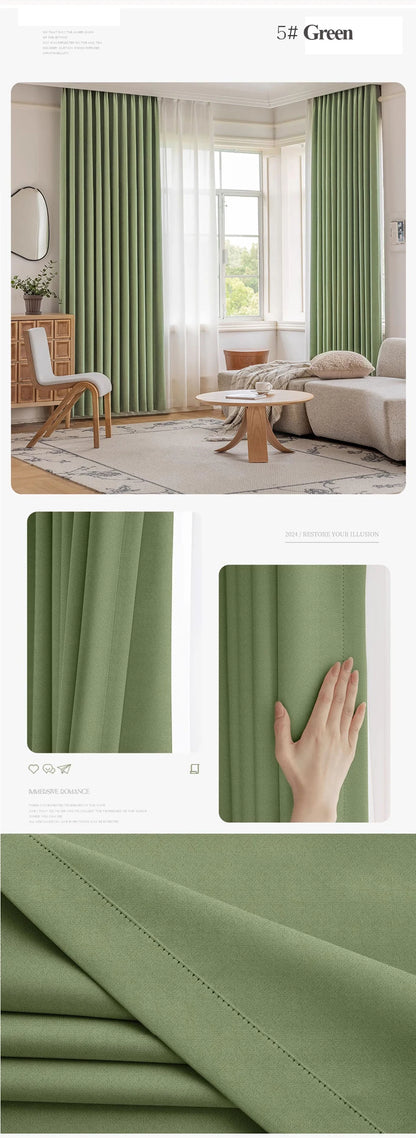 Custom size 300cm Height 80-95% shading Rate Blackout Curtain for Bedroom Window Living Room Drapes,Front and Back Color Same