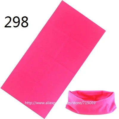 100% Polyester Solid color Microfiber Tubular Multifunction Motorcycle Scarf sports Headband Seamless Tube Bandanas Face Mask