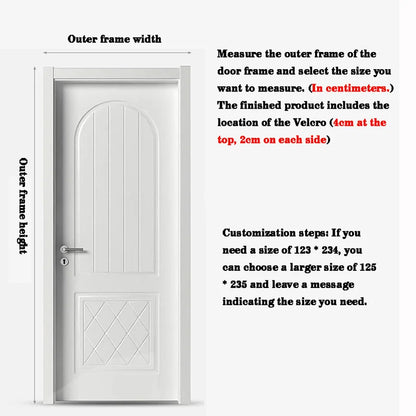 Customizable winter side opening warm cotton door curtain for wind and cold protection, double-layer thick warm blackout curtain