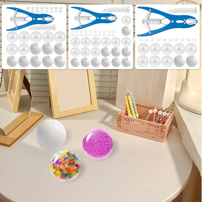 10/15/20Pcs DIY Stress Ball Kit Make Your Own Stress Toy Blank Pressure Ball Skin DIY Kit with Expander Tool for Adults Beginner