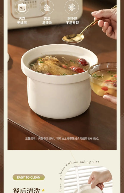 Ceramic Electric Stew Pot Porridge Cooker Porridge Stew Pot Electric Casserole Household Automatic Stew Pot Самогонный Аппарат