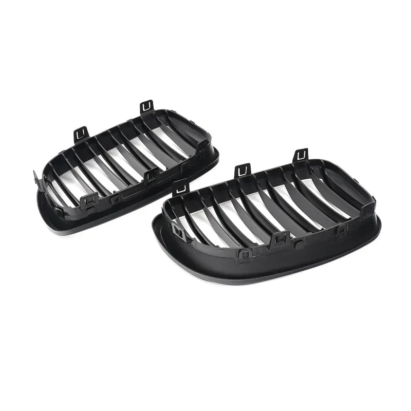 Car Front Grills Kidney For BMW 1 SERIES E81 E82 E87 E88 5DR 3DR Glossy Black Kidney Grilles Dual Slat 2007-2013