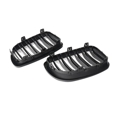 Car Front Grills Kidney For BMW 1 SERIES E81 E82 E87 E88 5DR 3DR Glossy Black Kidney Grilles Dual Slat 2007-2013