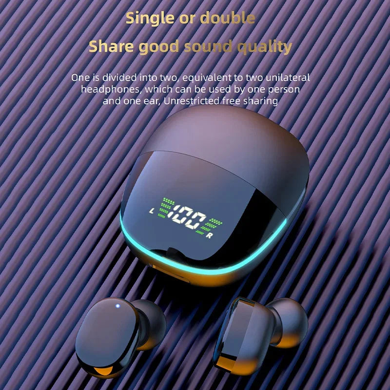TWS Bluetooth Earphones Touch Control HiFi Stereo Sound Waterproof In-Ear Game Headset With Mic Sport Portable Headphones