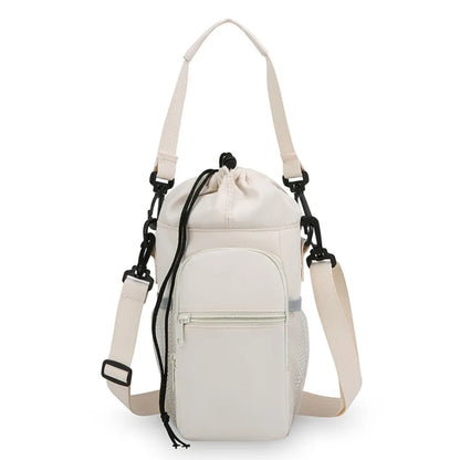 Universal Portable Water Bottle Bag Waterproof with Phone Pocket Insulated Cup Protective Cover Adjustable Strap Creative