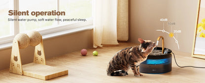 Pet Water Fountain Auto Filter Set Automatic Sensing Cat Drinker 2.1L Recirculate Filtring Drinking for Cat Dog Water Dispenser