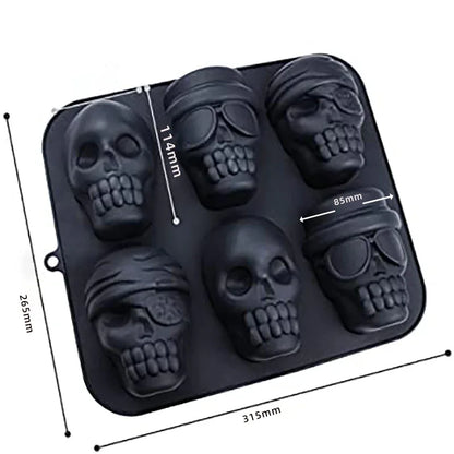 3D Skull Baking Cake Mold for Halloween ,Ice mold,Food Grade Silicone DIY Large Skull Cake Pan,Halloween Decor Birthday Party