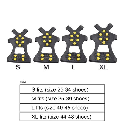 Outdoor snow claw shoe covers for men and women 10 teeth rock climbing crampons non-slip climbing cleats Hiking accessories