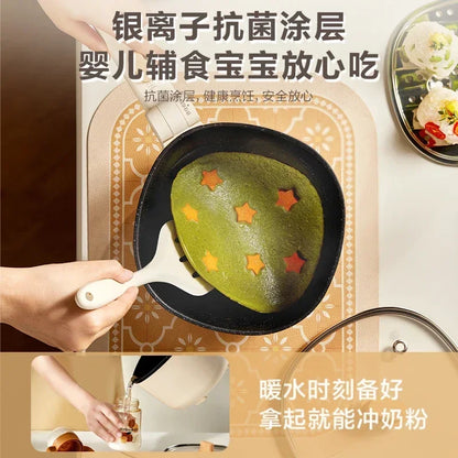 Household multifunctional electric cooking pot frying pan integrated folding pot student dormitory electric cooking pot