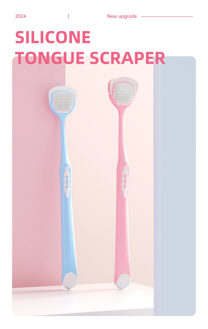 Tongue Coating Scraper, Tongue Coating Cleaning Gel, Oral Refreshing Cleaning Toothpaste, Tongue Brush, Cleaner