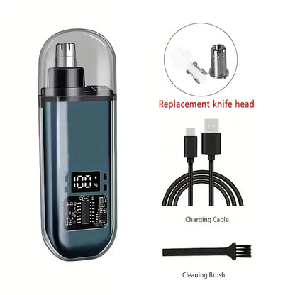 Portable Nose Hair Trimmer Mini Trimmer for Nose Mini Nose and Ear Hair Trimmer Nose Trimmer Rechargeable Trimmer 2-in-1Unisex