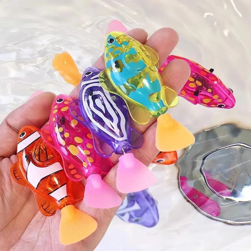 Electronic Pet Sensing Light Shower Interactive Swimming Water Fish Children's Toy Holiday Gift
