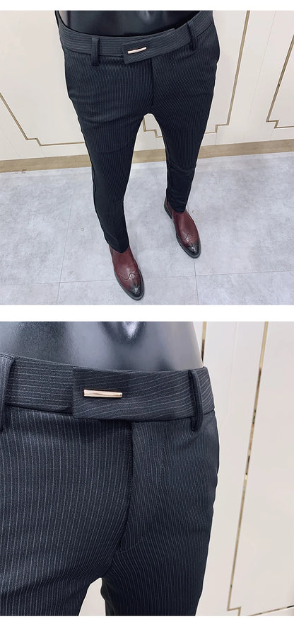Men Suit Pants Dress Pantalone Hombre Stretch Slim Formal Trousers Calça Masculina Solid Color Casual Pants Fashion Men Clothing