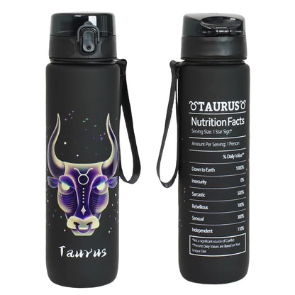 12 zodiac Aquarius 1L outdoor activity leak-proof plastic cup portable water bottle birthday gift holiday gift