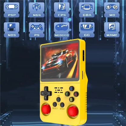 A13E-Retro Handheld Game Console R36S 3.5" IPS Screen 128GB Storage Dual 3D Joystick 3200Mah Battery Video Gaming Device