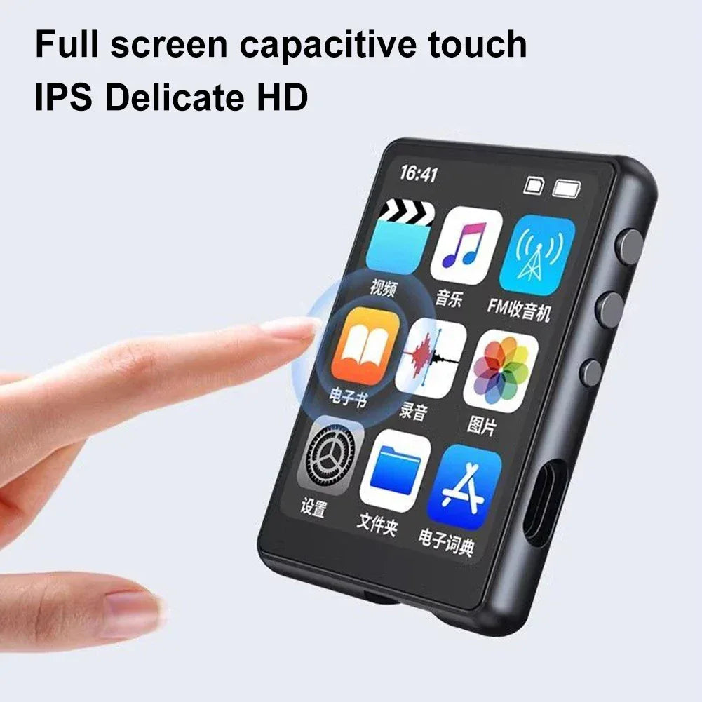 MP3 MP4 Player Lossless Music Player Full Touch Screen Bluetooth-Compatible HiFi MP4 Walkman with Speaker FM/E-book/Recorder