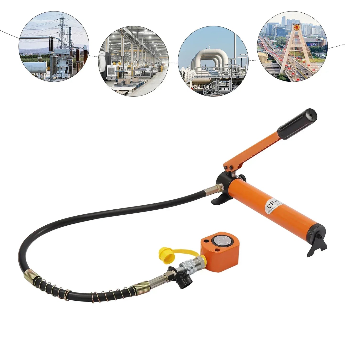 10T/20T Hydraulic Ram Cylinder Jack with CP-180 Hand Pump. Ideal for machinery & shipbuilding, offers reliable lifting.