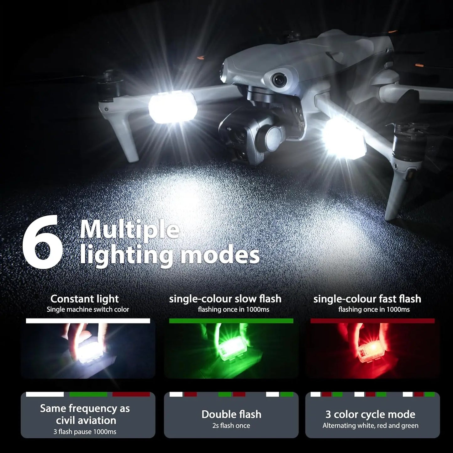 STARTRC Drone Strobe Light Anti Collision Light Rechargable Flash Led Lamplight for DJI Neo and All RC Drones Accessory 2pc