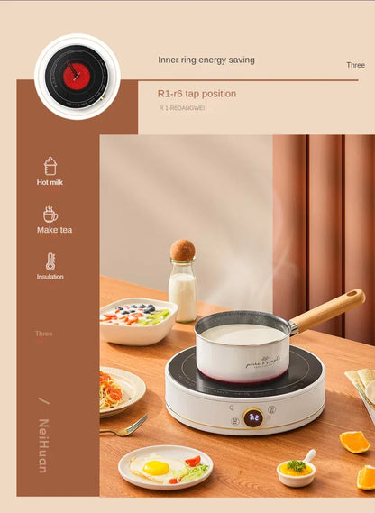 New Electric Ceramic Stove Home Mini Tea Cooker 2000W High Power Induction Cooktop Round Induction Cooker Kitchen Appliances 인덕션