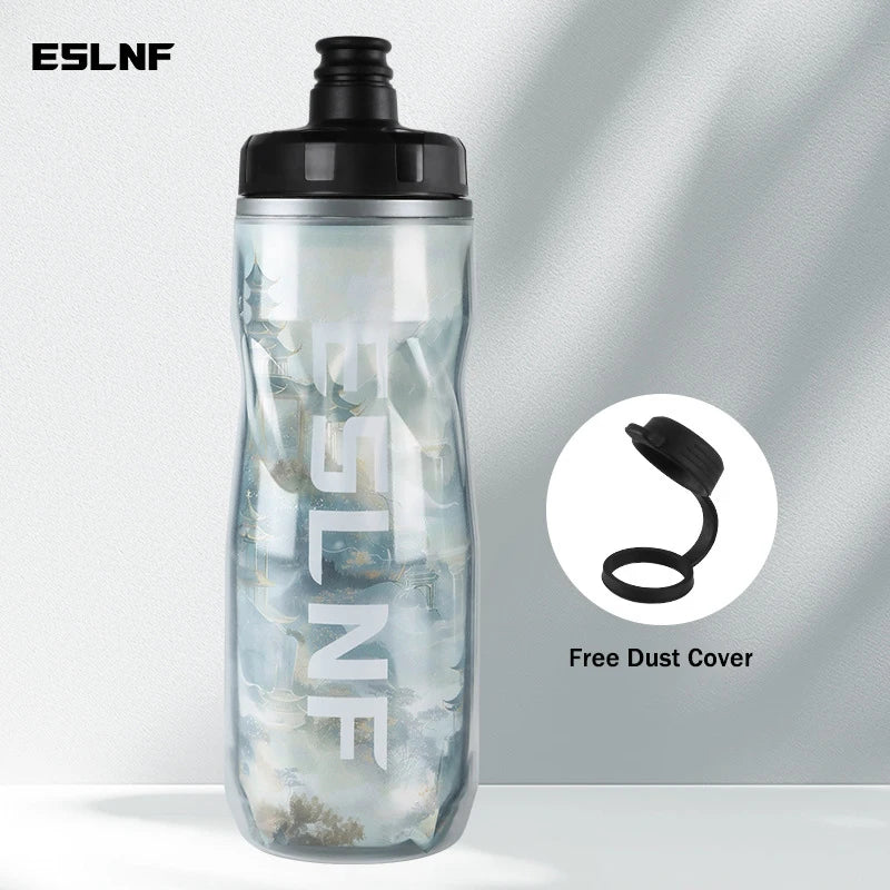 Insulated Cold Cycling Water Bottle Portable 610ml MTB Bottle Ultralight Dustproof Sports Bottle