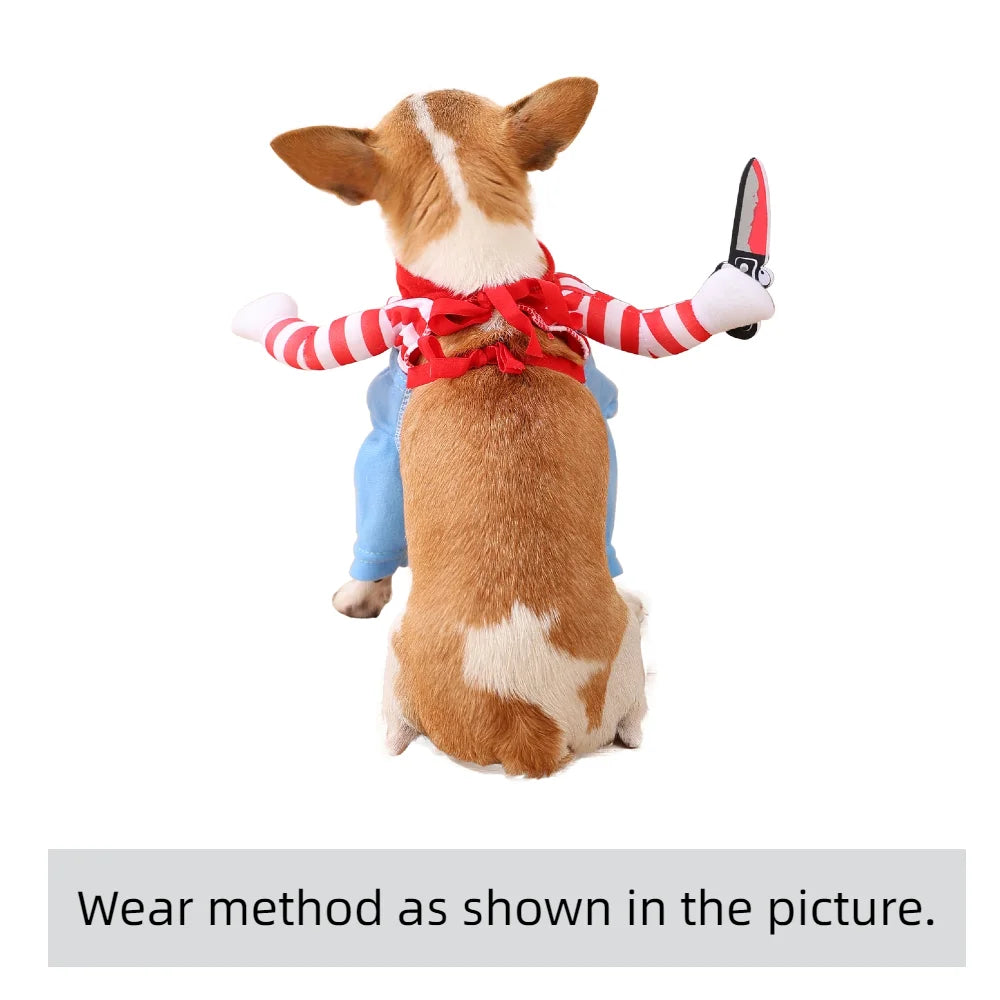 Halloween Funny Dog Clothes Small Medium Large Dogs Cat Cosplay Pets Dress Up Puppy Pullover Chihuahua Costume Party Pet Outfits