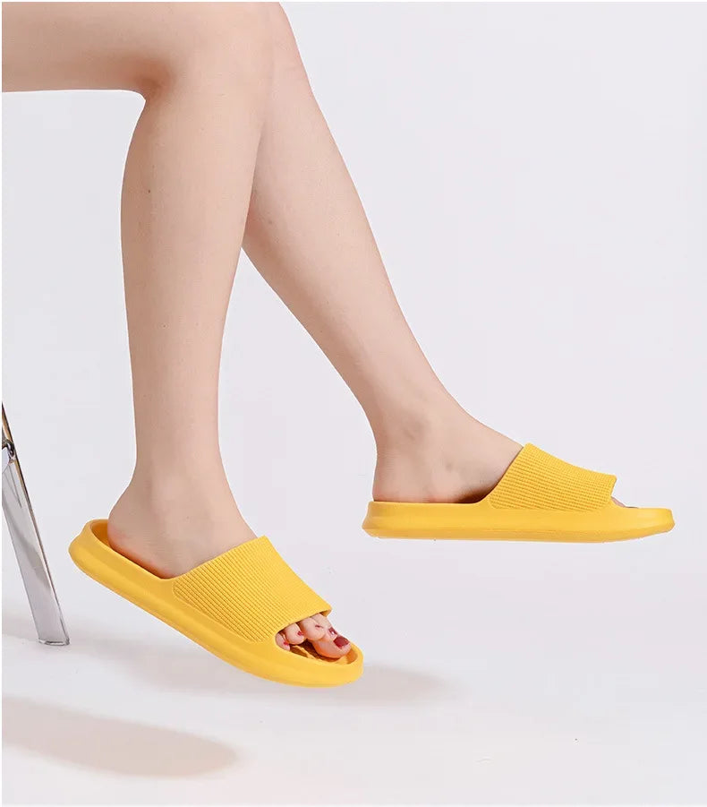 Youpin Thick Platform Women Bathroom Home Slippers Cloud Slippers Soft Sole EVA Indoor Slides Sandals Summer Non-slip Mi