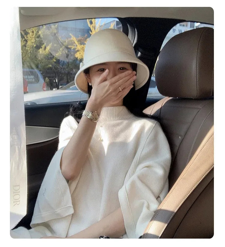 2024 Autumn Spring Fedoras Women Hat Elegant Vintage Bowknot Wool Ladies Hat Dome Felt Wedding Church Jazz Cap Female Bow Bowler