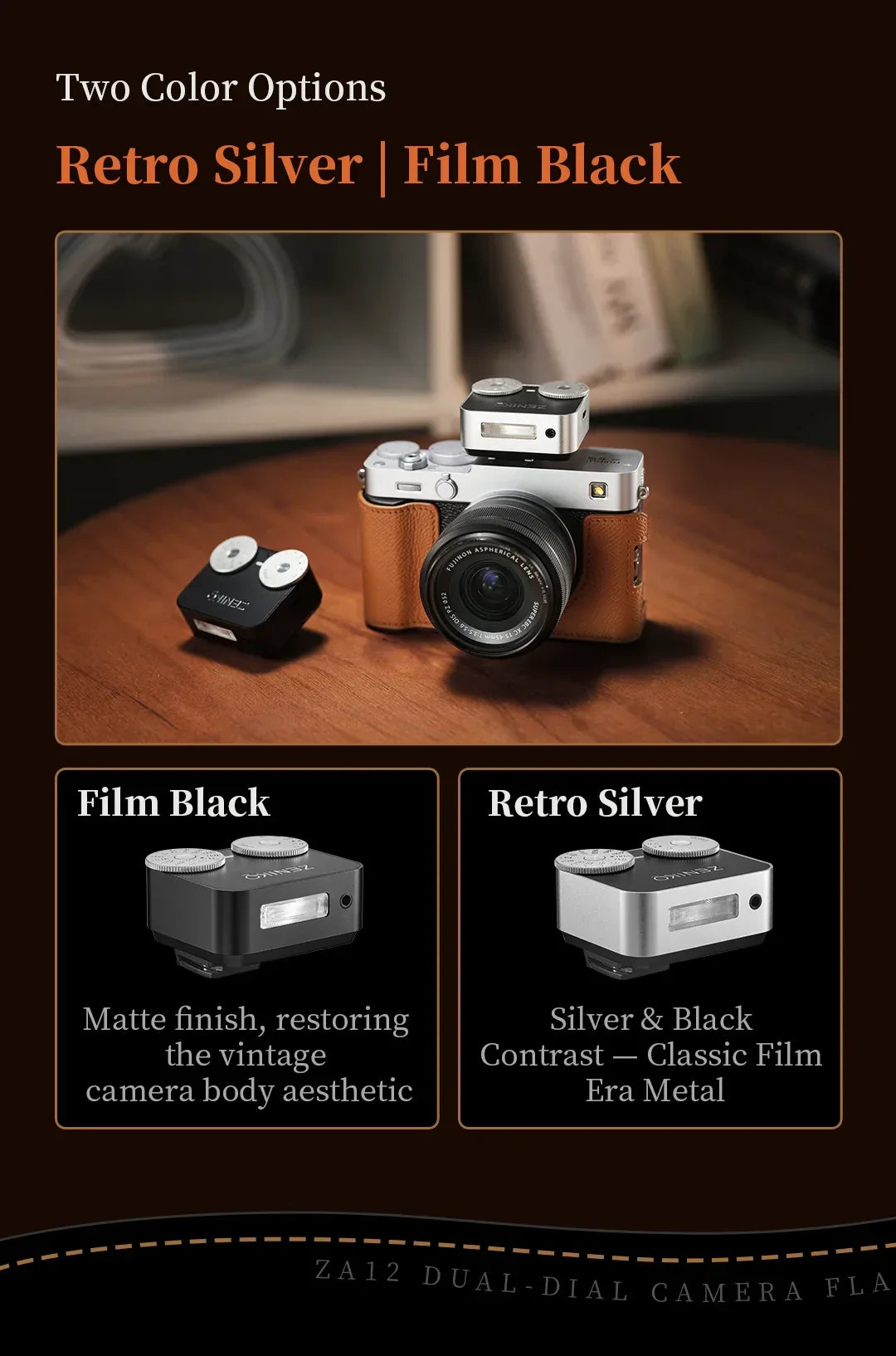 ZENIKO ZA12 Dual-Dial Flash Camera Photography Wireless Transmission for Canon Nikon Sony Fuji Olympus Speedlight Flash vs ZF08