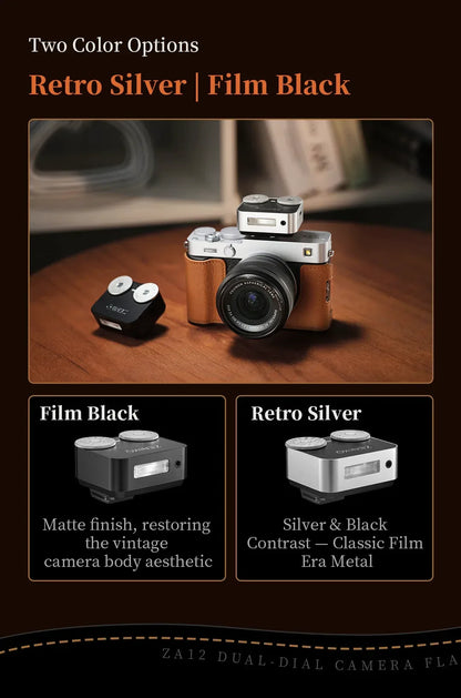 ZENIKO ZA12 Dual-Dial Flash Camera Photography Wireless Transmission for Canon Nikon Sony Fuji Olympus Speedlight Flash vs ZF08