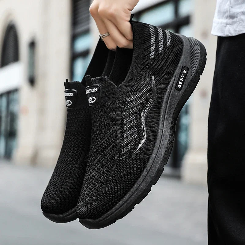 Men Casual Shoes Breathable Sneakers Mens Lightweight Walking Running Shoes Slip on Loafers for Couple Zapatillas Hombre Size 44