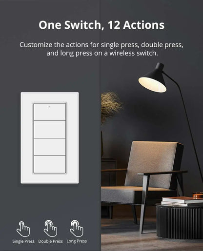 Zemismart Zigbee Wireless Switch,US Standard Scene Controller, Work with Tuya,Home Assistant, Homey, Hubitat,Smartthings