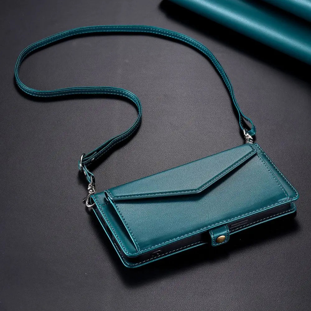 Coque Xiaomi 14 13 12 11 10 - Flip Wallet avec Porte-Carte et Lanière