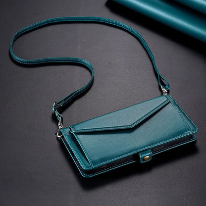 Coque Xiaomi 14 13 12 11 10 - Flip Wallet avec Porte-Carte et Lanière