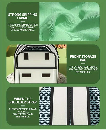 Pet Carrier Backpack, Going Out Large Cat Backpack Transparent Space Capsule Breathable Portable Bag Backpack Cat Dog Supplies