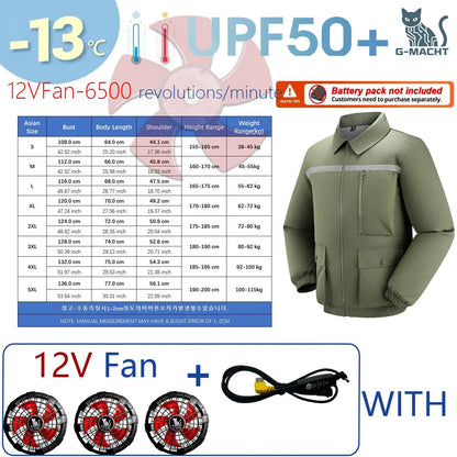 Summer 4 Fans Air Conditioning Cooling Vest Men Women Ultralight Outdoor Jacket Sun Protection Windbreaker Travel Fishing Sports
