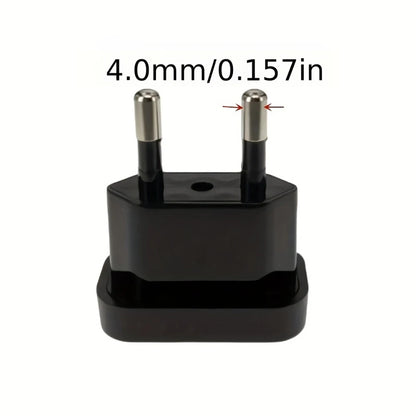 1 Pcs 4.8mm Power Plug Adapter US To EU Euro Europe Plug Power Plug Converter Travel Adapter Power Converter Outlet