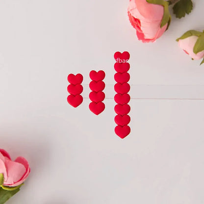 Valentine's Day Series Soft Ceramic Clay Molds Heart Jewelry Pendant Shape Cutting Mold DIY Polymer Clay Cutters Handmade Tools