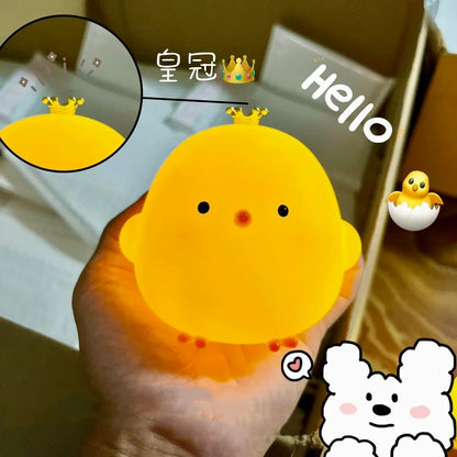 Chick Doll Small Night Light Electronic Luminous Toy Anime Figure Warm Light Atmosphere Decoration Cute Shape Children Gift