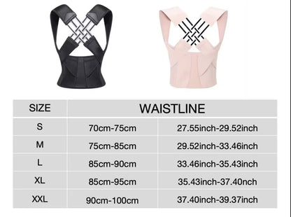 Back Brace Posture Support Wrap for Women & Men Back Lumbar Support Shoulder Posture Support for Posture & Back Neck