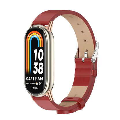 Strap for Xiaomi Mi Band 10 9 8 Bracelet Fashion Leather Replacement Wristband Miband 8 NFC Correa Mi Smart Band 8 9 Wrist Strap