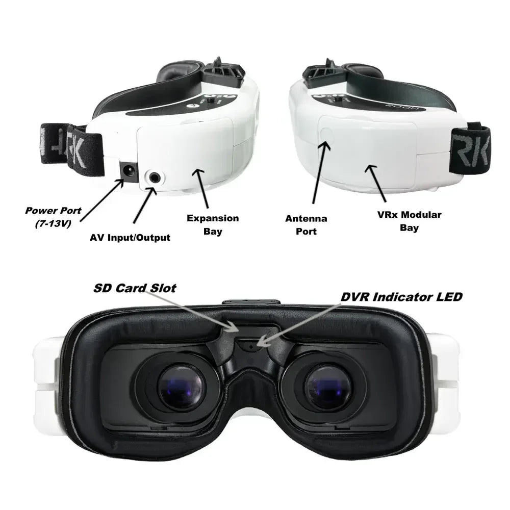 Fatshark Dominator Hdo2 Goggles With Immersionrc Rapidfire And Lumenier Axii Patch And Lumernier Axii Antenna For Fpv Rc Drone