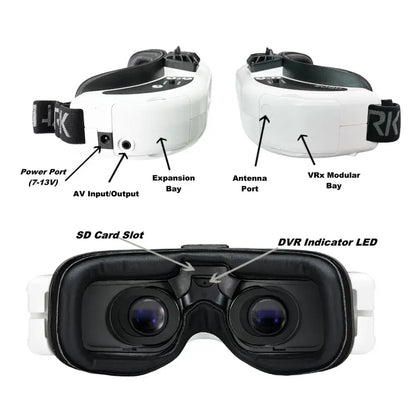 Fatshark Dominator Hdo2 Goggles With Immersionrc Rapidfire And Lumenier Axii Patch And Lumernier Axii Antenna For Fpv Rc Drone