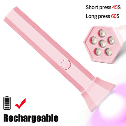 LINMANDA 18W Mini UV LED Nail Lamp Portable Nail Lamp Fast Drying Curing Light for Gel Polish No Black Hands 6 Lamps UV Lamp