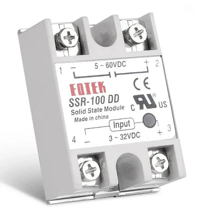 DC-DC Single Phase Solid State Relay SSR Module 10A 25A 40A 60A 80A 100A Input Voltage 3-32V 12V to 5-60V DC Output Load Relays