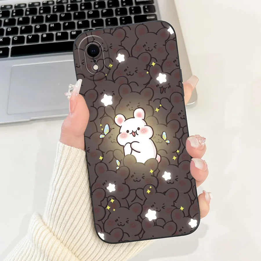 For iPhone X XR XS SE 2020 Case iPhoneX Liquid Soft Silicone Case For iPhone x s XR Back Cover For iphone se 2020 Phone Bumper
