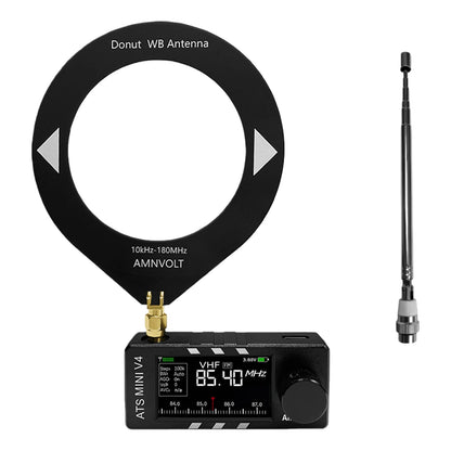 AMNVOLT V4 ATS MINI SI4732 Full Band DSP Radio Receiver FM AM SSB LSB USB with LCD Display Built-in Headphone Amp for Travel