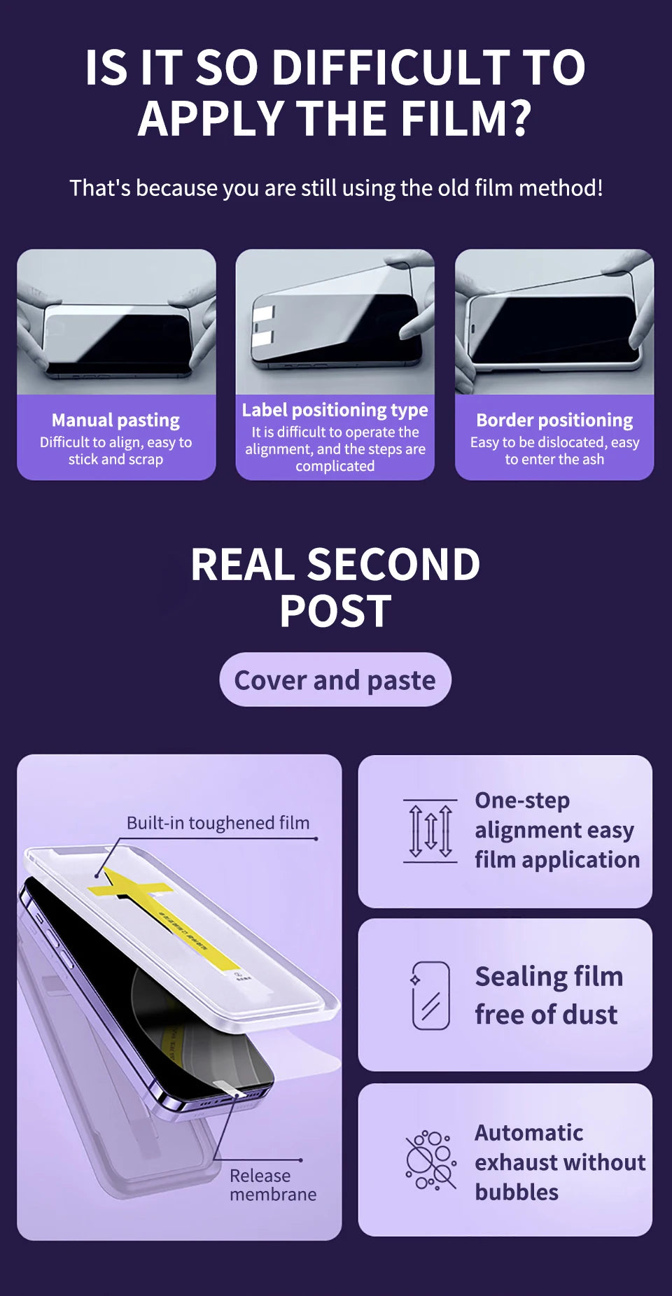 Premium Tempered Glass For iPhone 12 13 14 Pro Max Screen Protector Glass 14 Plus Full Cover With Automatic installer
