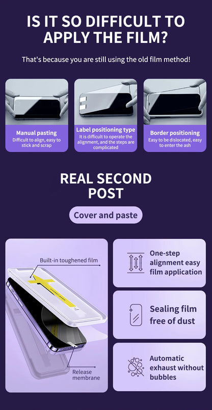 Premium Tempered Glass For iPhone 12 13 14 Pro Max Screen Protector Glass 14 Plus Full Cover With Automatic installer