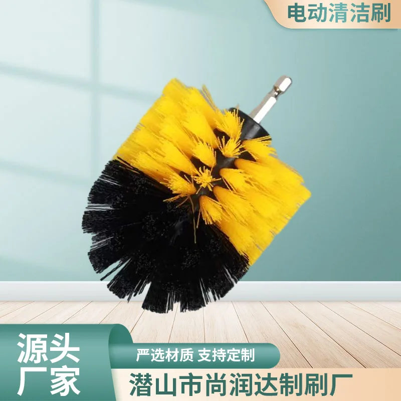New Electric Scrubber Brush Drill Brush Kit Power Drills Scrubber Brush For Carpet Glass Car Tires Nylon Brushes 2/3.5/4''