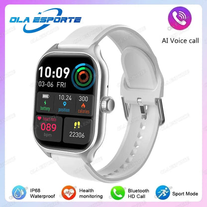 2.01'' Sports SmartWatch Fitness Clock Health Monitor Waterproof Smartwatch Wireless Call Watches For Men Women IOS Andriod 2025
